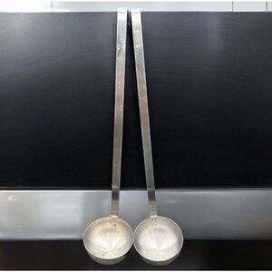 2 Vtg Capco Heavy Duty Serving Ladle Stainless Steel 4oz Japan w Hanging Hook